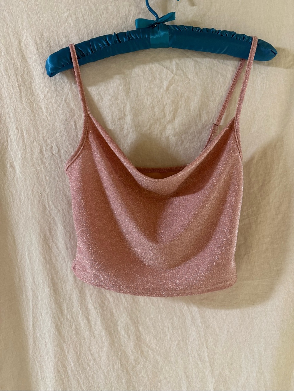 Pink Glittery Crop Top